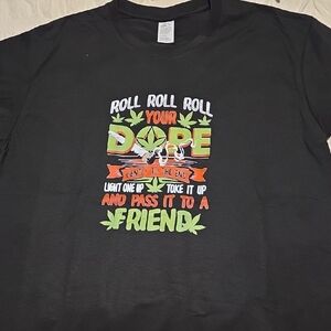 Black Graphic Tee with Colorful Print UNISEX Other Sizes Available